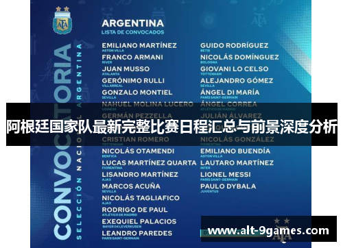 阿根廷国家队最新完整比赛日程汇总与前景深度分析 阿根廷国家队最新完整比赛日程汇总与前景深度分析