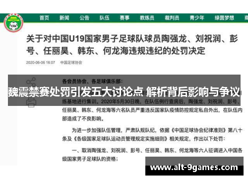 魏震禁赛处罚引发五大讨论点 解析背后影响与争议